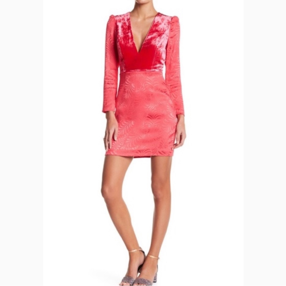 FREE PEOPLE- SZ 10 Naomi Hot Pink Mini Dress